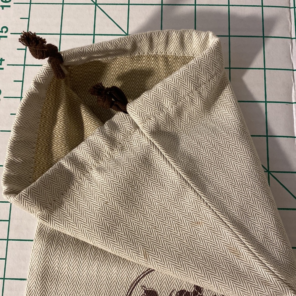 Authentic Hermes Herringbone Drawstring Dust Bag - image 4